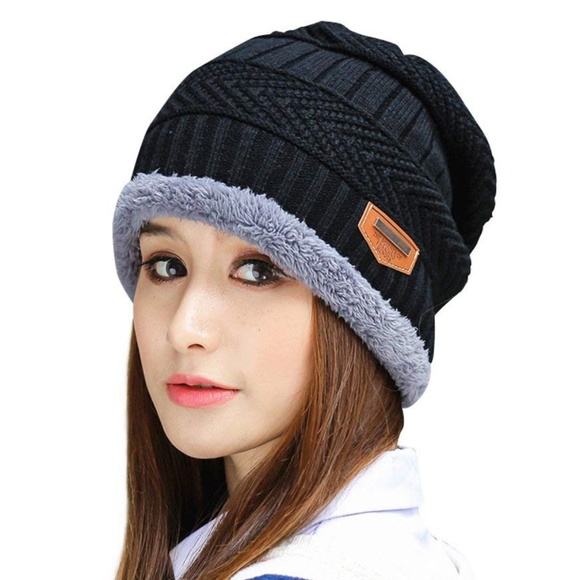 Accessories - Winter Knit Skull Cap Woolen Slouchy Beanie Hat